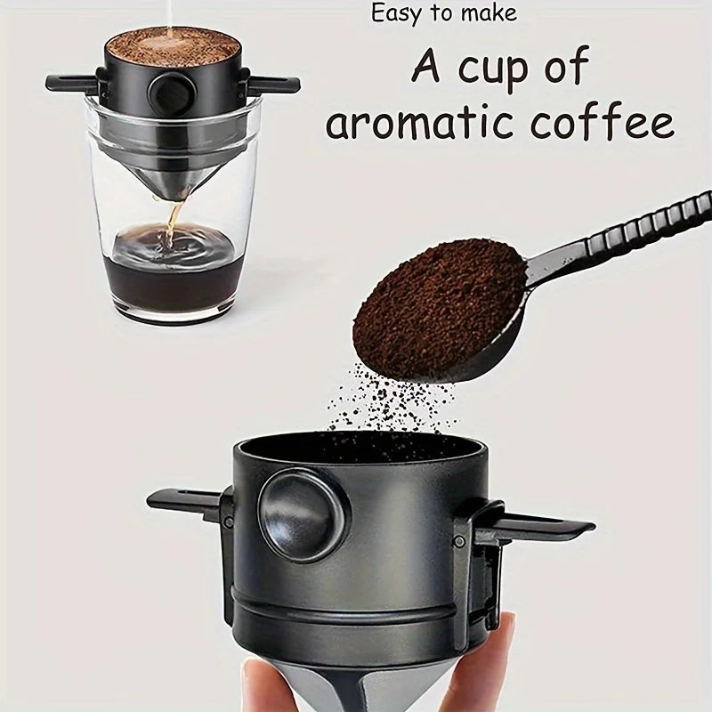 Reusable Pour Over Coffee Dripper – Portable Filter for Fresh Coffee Anywhere