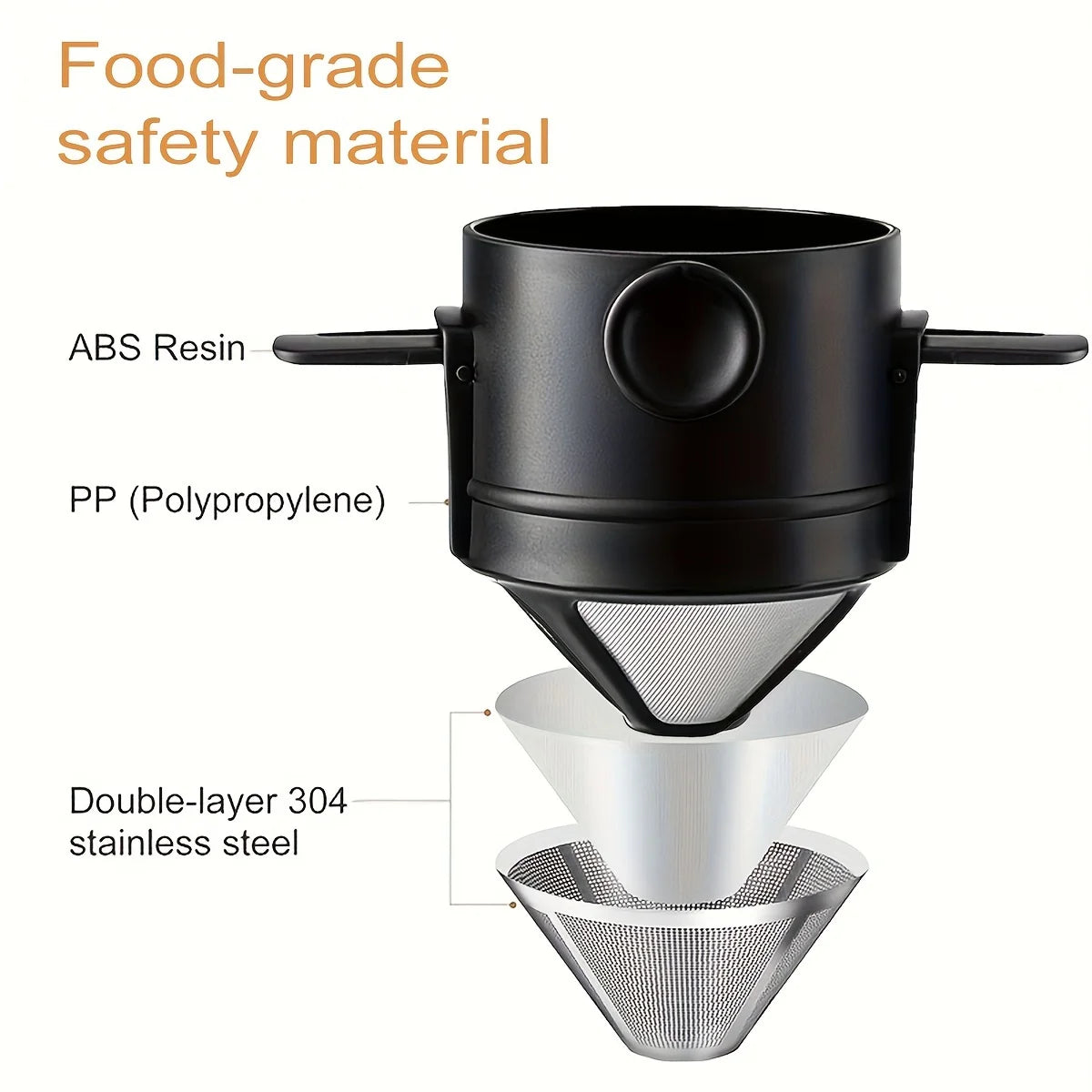 Reusable Pour Over Coffee Dripper – Portable Filter for Fresh Coffee Anywhere