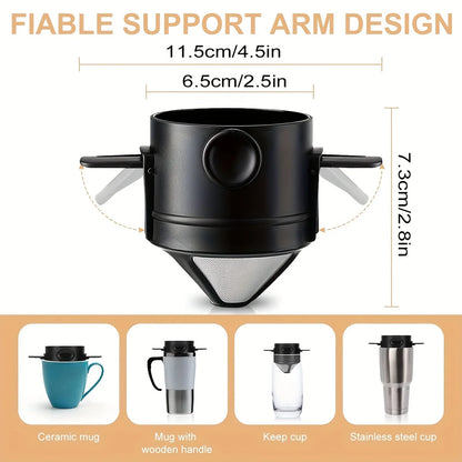 Reusable Pour Over Coffee Dripper – Portable Filter for Fresh Coffee Anywhere